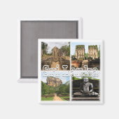 zLK006 SRI LANKAコラージュ、アジア、冷蔵庫 マグネット (正面/裏面)