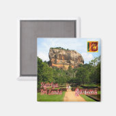 zLK007 SIGIRIYA ROCK FORTRESS，スリランカ，冷蔵庫 マグネット (正面/裏面)