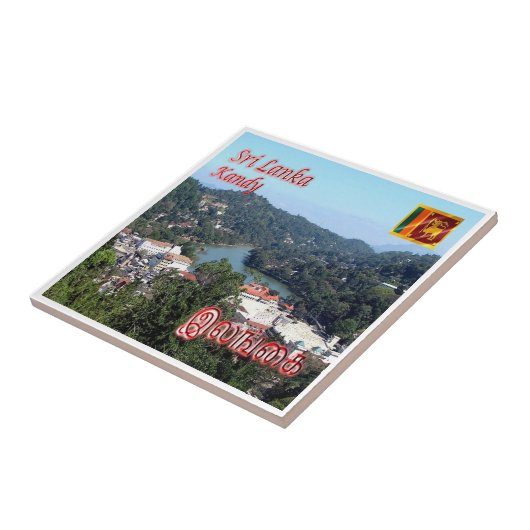 zLK010 KANDY LAKE,スリランカ,アジア, タイル (側面)