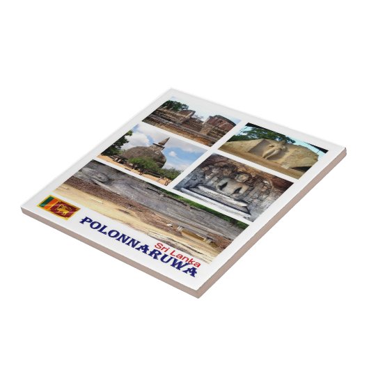 zLK015 POLONARUWAコラージュ、スリランカ、 タイル (側面)