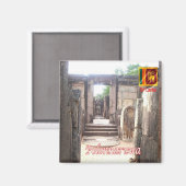 zLK020 TEMPLE Polonaruwa，スリランカ，アジア，冷蔵庫 マグネット (正面/裏面)