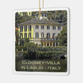 zLMD116 CLOONEY-VILLA Laglio Lake Como, セラミックオーナメント (左)