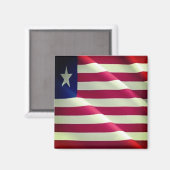 zLR002 LIBERIA、なびく国旗、アフリカ、冷蔵庫 マグネット (正面/裏面)