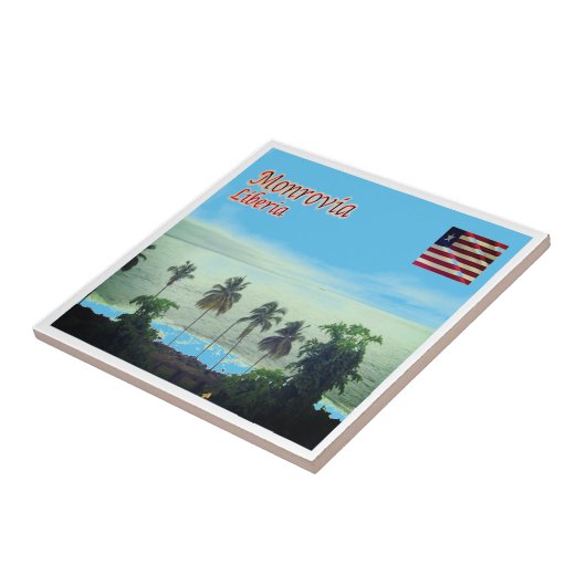 zLR005 MONROVIA，リベリア，アフリカ， タイル (側面)