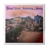 zLR007 MONROVIA，ブロード通り，リベリア， タイル (正面)