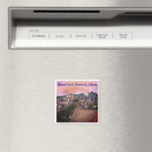 zLR007 MONROVIA、ブロード通り、リベリア、冷蔵庫 マグネット (インサイチュ (食洗機))