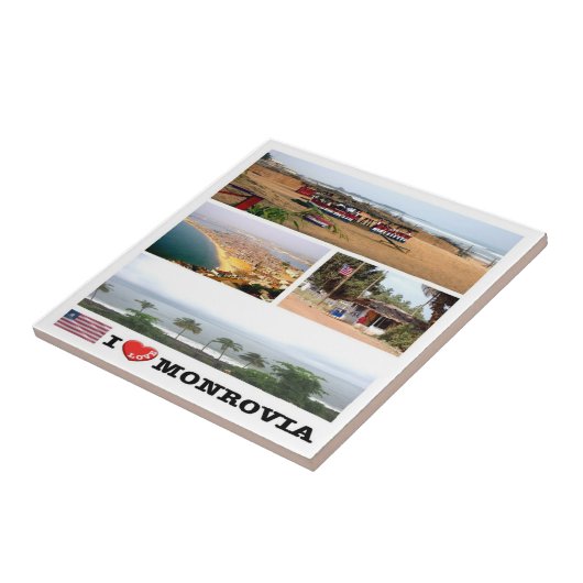zLR008 MONROVIA I Love, Mosaic, Liberia, タイル (側面)