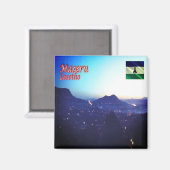 zLS009 MASERU Night，レソト，アフリカ，冷蔵庫 マグネット (正面/裏面)
