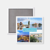 zLT003 LITHUANIA，ヨーロッパ，冷蔵庫 マグネット (正面/裏面)