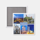 zLT005 VILNIUSヨーロッパ、冷蔵庫 マグネット (正面/裏面)