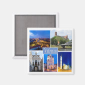 zLT005 VILNIUSヨーロッパ、冷蔵庫 マグネット (正面/裏面)