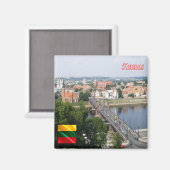 zLT008 KAUNAS，リトアニア，ヨーロッパ，冷蔵庫 マグネット (正面/裏面)