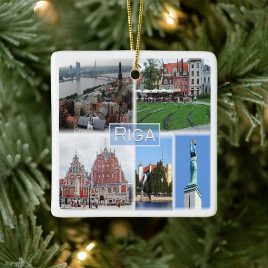 zLV003 RIGA, Latvijas, Republika Latvia, セラミックオーナメント (ツリー)