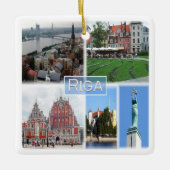 zLV003 RIGA, Latvijas, Republika Latvia, セラミックオーナメント (正面)