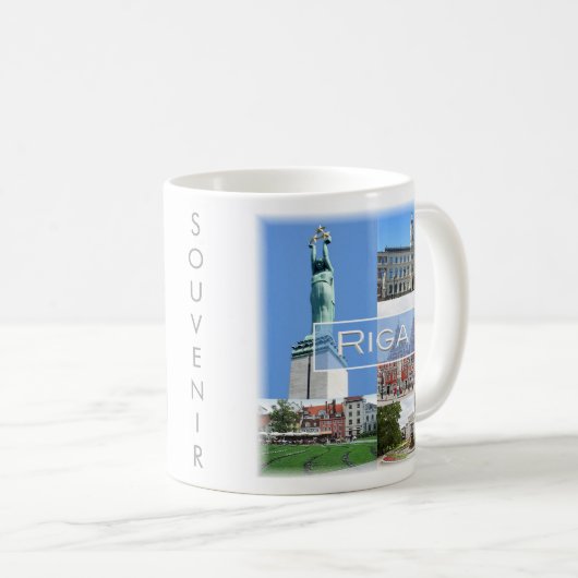 zLV004 RIGA, Republika of Latvia,ヨーロッパ, コーヒーマグカップ (正面右)