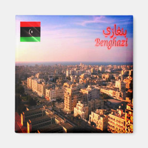zLY006 BENGHAZI、リビア – ベンガジ、アフリカ、冷蔵庫 マグネット