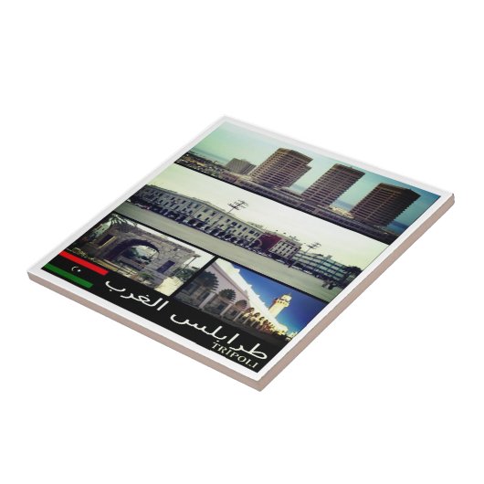 zLY017 TRIPOLI，モザイク，リビア，アフリカ， タイル (側面)