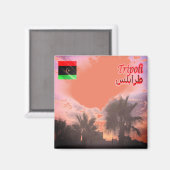 zLY024 TRIPOLI、空、リビア、アフリカ、冷蔵庫 マグネット (正面/裏面)