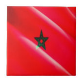 zMA002モロッコ、なびく国旗、アフリカ， タイル (正面)