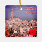 zMA005 CASABLANCA，モロッコ，アフリカ， セラミックオーナメント (正面)