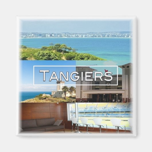 zMA014 TANGIERS，モザイク，モロッコ，アフリカ，冷蔵庫 マグネット (正面)