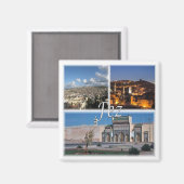 zMA016 FEZ，モザイク，モロッコ，アフリカ，冷蔵庫 マグネット (正面/裏面)