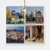 zMA017 MARRAKECHモザイク，モロッコ，アフリカ， セラミックオーナメント (裏面)