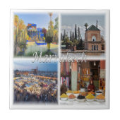 zMA017 MARRAKECHモザイク，モロッコ，アフリカ， タイル (正面)