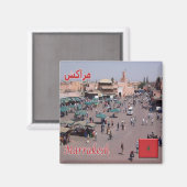 zMA025 MARRAKESH，モロッコ，アフリカ，冷蔵庫 マグネット (正面/裏面)