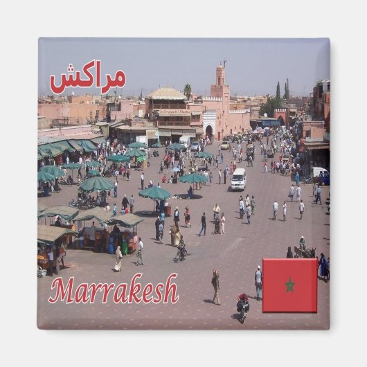 zMA025 MARRAKESH，モロッコ，アフリカ，冷蔵庫 マグネット (正面)