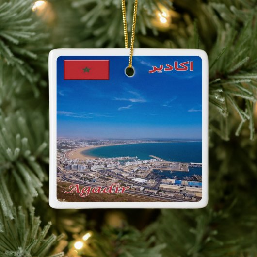 zMA026 AGADIR,モロッコ,アフリカ, セラミックオーナメント (ツリー)