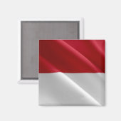 zMC002 MONEGASQUE wavvig FLAG，モナコ公国， マグネット (正面/裏面)