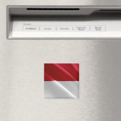 zMC002 MONEGASQUE wavvig FLAG，モナコ公国， マグネット (インサイチュ (食洗機))