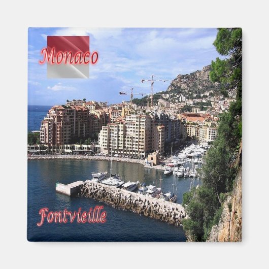 zMC009 FONTVIEILLE,モナコ,冷蔵庫 マグネット (正面)