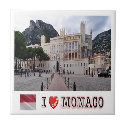 zMC013 PALAIS DE MONACO, I Love, タイル (正面)