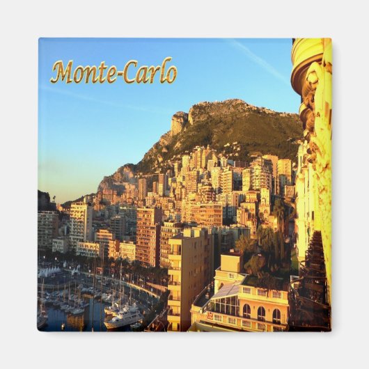 zMC015 MONTE CARLO，モナコ，冷蔵庫 マグネット (正面)
