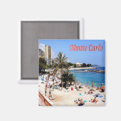 zMC017 MONTE CARLO, PLAGE,モナコ,冷蔵庫 マグネット (正面/裏面)