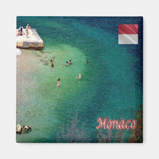 zMC030 MONACO海、ヨーロッパ、冷蔵庫 マグネット (正面)