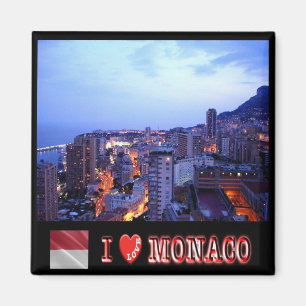 zMC031 MONACO "I Love",冷蔵庫 マグネット