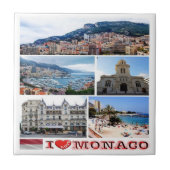 zMC037 MONACOコラージュ「I Love」、 タイル (正面)