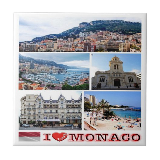 zMC037 MONACOコラージュ「I Love」、 タイル (正面)