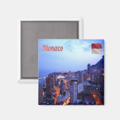 zMC039 MONACO BY NIGHT、冷蔵庫 マグネット (正面/裏面)