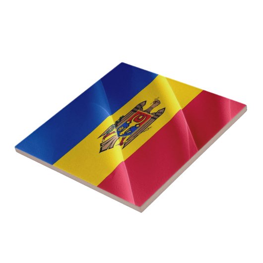 zMD002国旗なびくモルダバ， タイル (側面)