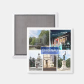 zMD004 CHISINAU、モルドバ、ヨーロッパ、冷蔵庫 マグネット (正面/裏面)