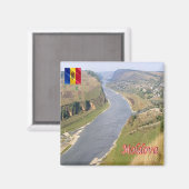 zMD006 DNIESTER VALLEYパノラマ、モルドバ、冷蔵庫 マグネット (正面/裏面)