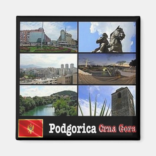 zME007 PODGORICA，モンテネグロ，冷蔵庫 マグネット (正面)