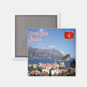zME020 BUDVA，モンテネグロ，冷蔵庫 マグネット (正面/裏面)