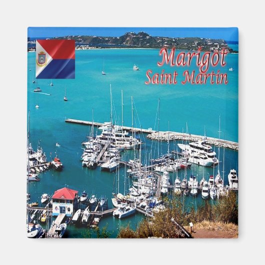 zMF006 MARIGOT, Saint Martin，アメリカ，冷蔵庫 マグネット (正面)