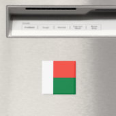 zMG001マダガスカル国旗、アフリカ、冷蔵庫 マグネット (インサイチュ (食洗機))