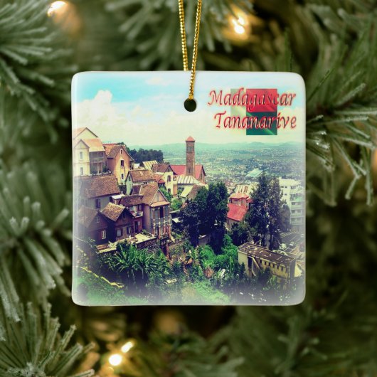 zMG011 TANANARIVE,高,マダガスカル, セラミックオーナメント (ツリー)